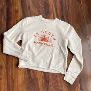 Faherty 12 South Nashville Sweatshirt Cream Velour Sunset